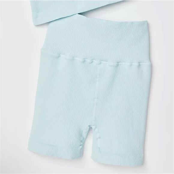 Free People Movement Happiness Runs Shorts in Reflective Blue M/L - Picture 1 of 4